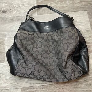 coach k1657-f57612 black and grey handbag